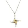 St. Brigid Cross Necklace with Gold Plating