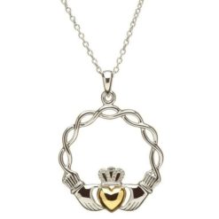 Celtic Wave Claddagh Necklace