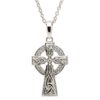 Small Stone Celtic Trinity Knot Cross Necklace