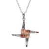 St. Brigid Cross Necklace with Rose Gold Plating