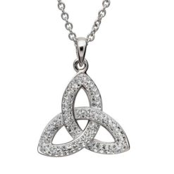 Crystal Trinity Knot Necklace