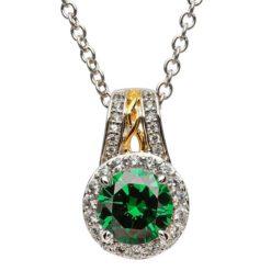 Emerald Halo Necklace
