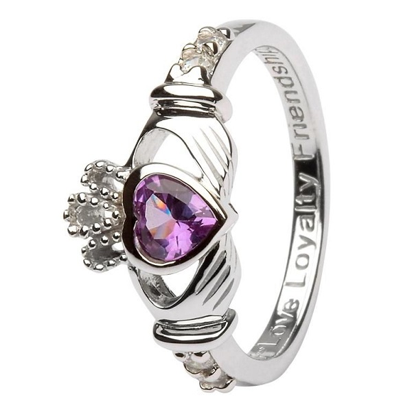 Claddagh Birthstone Ring June