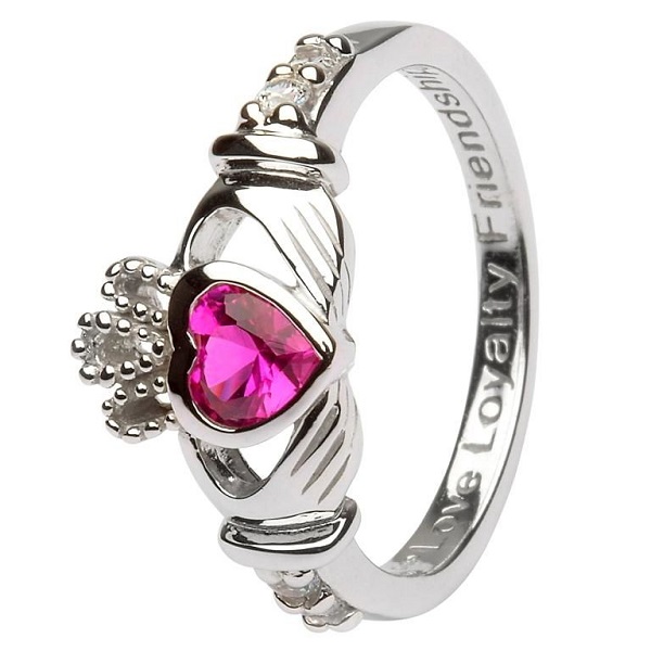 Claddagh Birthstone Ring July