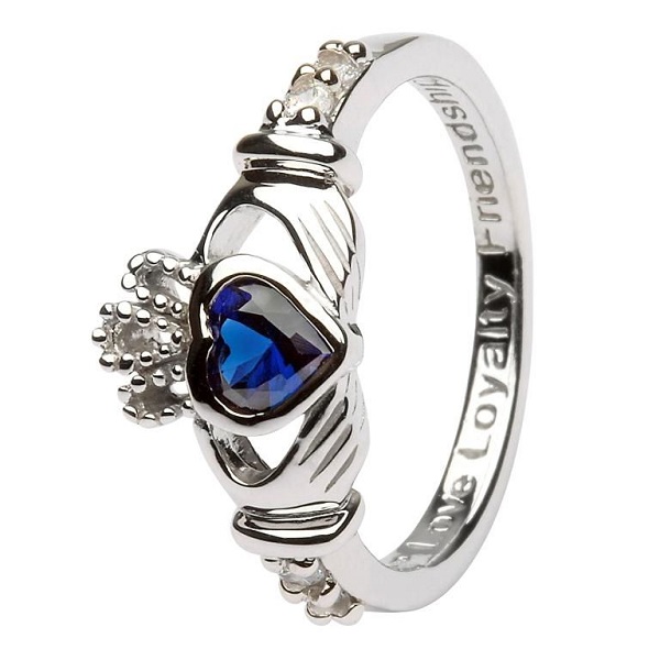 Claddagh Birthstone Ring September