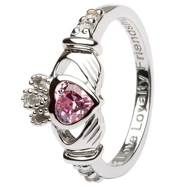 Claddagh Birthstone Ring October