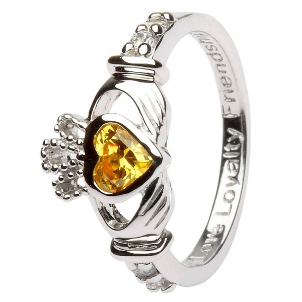 Claddagh Birthstone Ring November