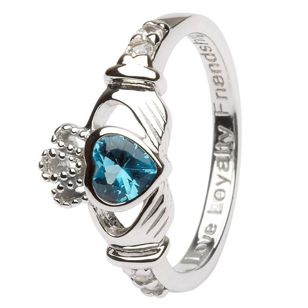 Claddagh Birthstone Ring December