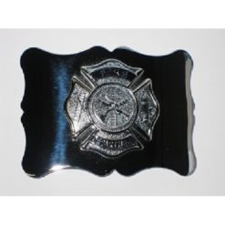 Chrome Fire Department Belt Buckle