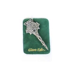 Chrome Highland Thistle Kilt Pin