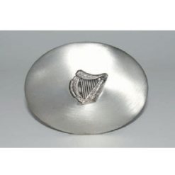Antique Finish Harp Plaid Brooch