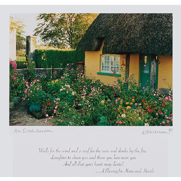 An Irish Garden Framed Blessing