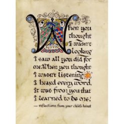 Child's Reflection to Parent Illuminated Framed Print
