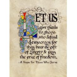 Service Prayer Illuminated Framed Print