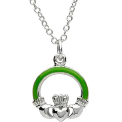 Green Claddagh Necklace