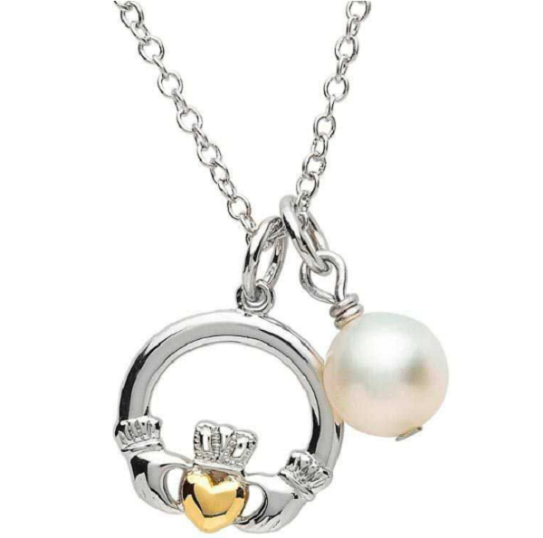 Pearl Claddagh Necklace