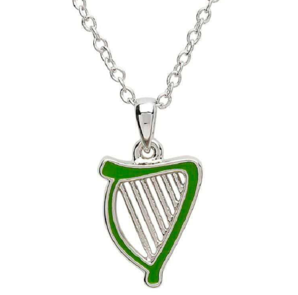 Enamel Harp Necklace