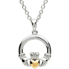Two Tone Claddagh Necklace