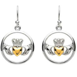 Claddagh Circle Earrings
