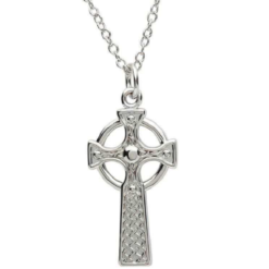 Large Woven Celtic Cross Necklace