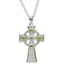 Stone Set Celtic Cross Necklace