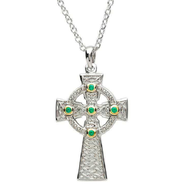 Stone Set Celtic Cross Necklace