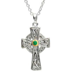 Two Tone Celtic Cross Necklace