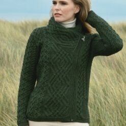 Army Green Side Zip Cardigan