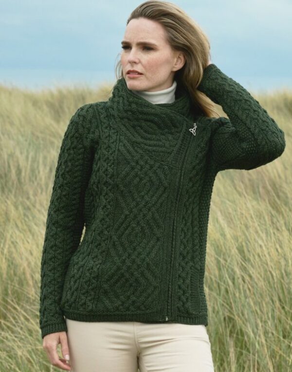 Army Green Side Zip Cardigan