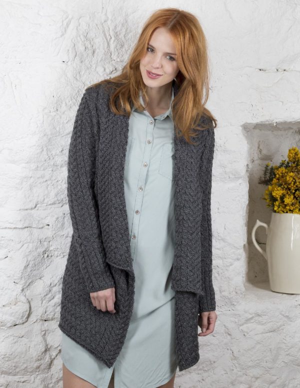 merino wool waterfall cardigan