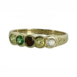 Family Colours Five Stones Ring Gold