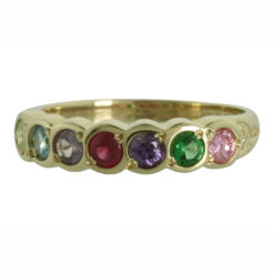 Family Colours Seven Stones Ring Gold