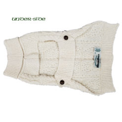 Aran Knit Merino Dog Sweater Under Side