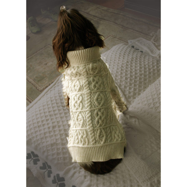 Aran Knit Merino Dog Sweater Top