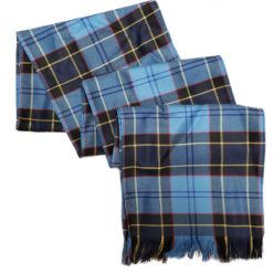 Air Force Tartan Sash light blue dark blue red yellow plaid fringed
