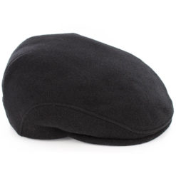 Trinity Flat Cap Wool Tweed Black