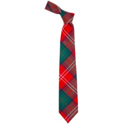 Chisholm Clan Red Modern Tartan Wool Neck Tie