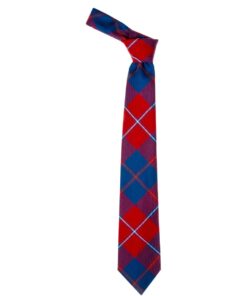 Galloway District Red Modern Tartan Wool Neck Tie