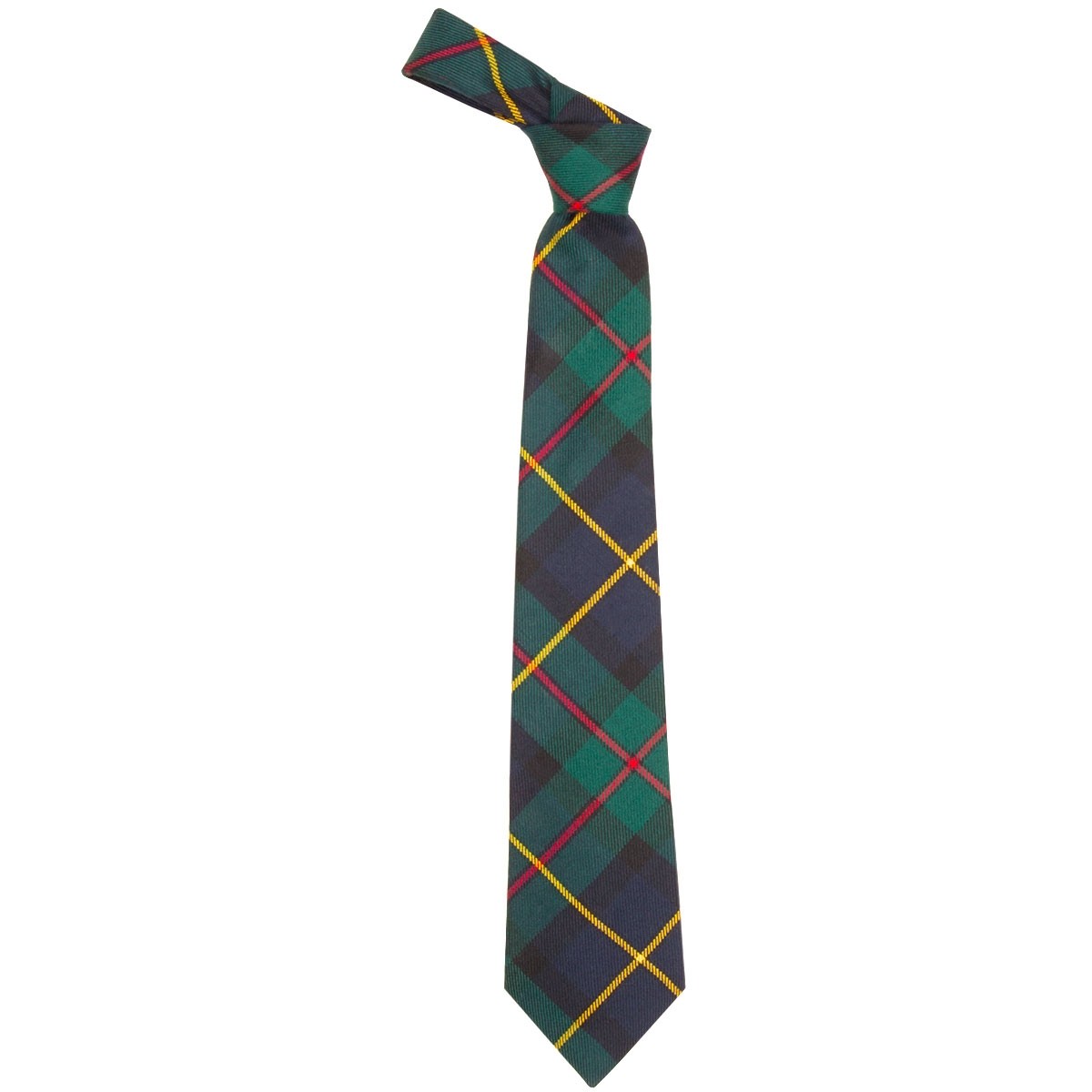 Mens Bow Tie Soft Wool Woven And Made in Scotland in MacLeod of Harris Modern Tartan Adjustable Strap for easy fastening 