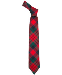 MacDuff Clan Red Modern Tartan Scottish Wool Neck Tie