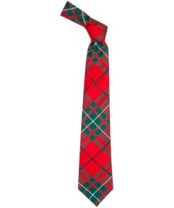 MacAuley Clan Red Tartan Wool Neck Tie