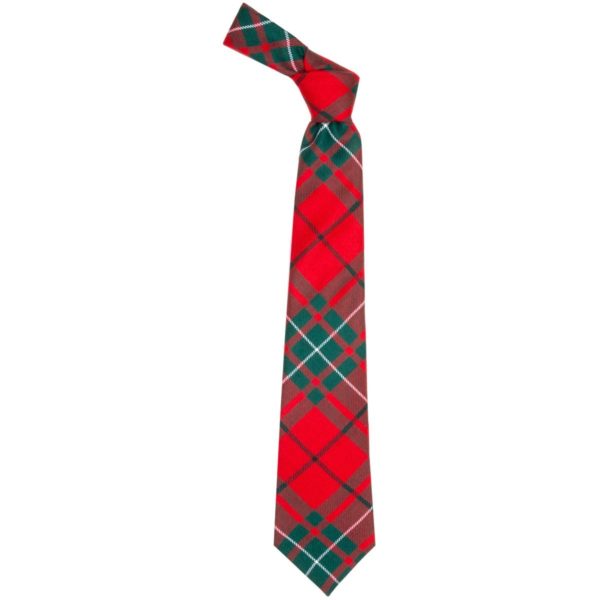 MacAuley Clan Red Tartan Wool Neck Tie
