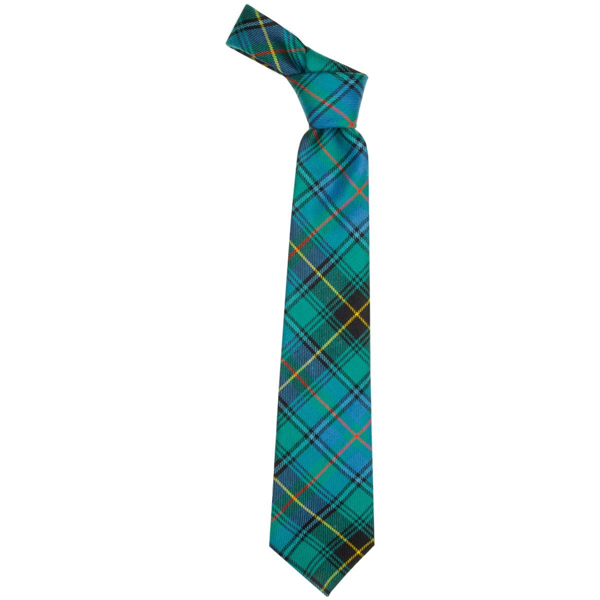 Clan Tie MacInnes Hunting Ancient Tartan Pure Wool Scottish Handmade Necktie 