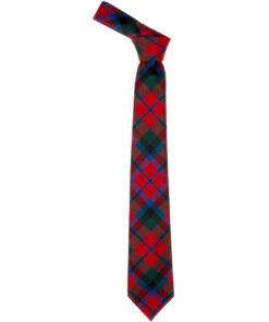 MacNaughton Red Modern Tartan Wool Neck Tie