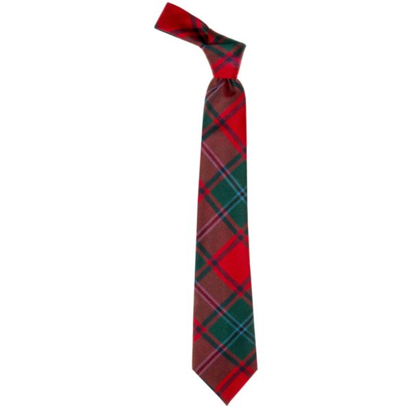 MacPhail Clan Red Modern Tartan Wool Neck Tie
