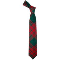 Menzies Clan Green Modern Tartan Scottish Wool Neck Tie