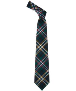 Scott Clan Green Modern Tartan Scottish Wool Neck Tie