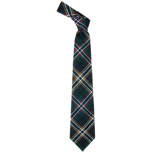 Scott Clan Green Modern Tartan Scottish Wool Neck Tie