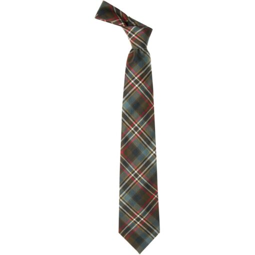 Scott Clan Green Weathered Tartan Scottish Wool Neck Tie
