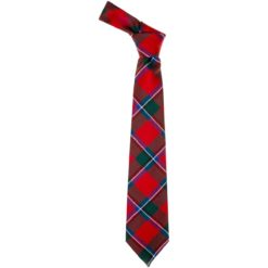 Sinclair Clan Red Modern Tartan Wool Neck Tie